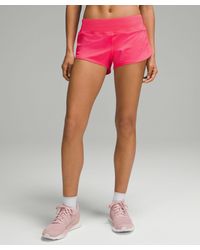 lululemon - Speed Up Low-rise Lined Shorts - 2.5" - Color Neon/pink - Size 10 - Lyst