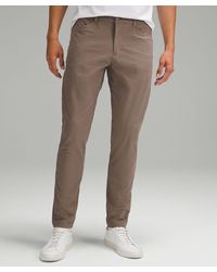 lululemon - Abc Slim-fit 5 Pocket Trousers 32"l Warpstreme - Color Brown - Size 28 - Lyst