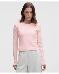 lululemon - – Little Ribbed Long-Sleeve Tee – – Size Large - Lyst
