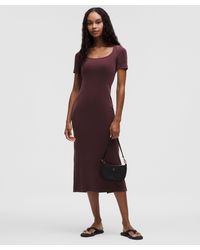 lululemon - Drapey Softstreme Scoop-Neck Midi Dress - Lyst