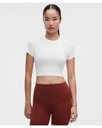 lululemon - – Swiftly Tech Cropped Short-Sleeve Shirt 2.4 – – Size 4 - Lyst
