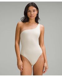 lululemon - Wundermost Bodysuit - Ultra-soft Nulu Asymmetrical Bodysuit - Lyst