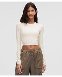 lululemon - Hold Tight Straight-Hem Cropped Long-Sleeve Shirt - Lyst