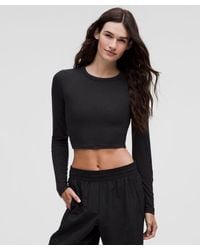 lululemon - Hold Tight Straight-Hem Cropped Long-Sleeve Shirt - Lyst