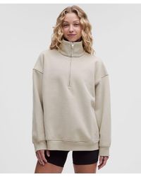 lululemon - – Steady State Superloft Oversized Funnel-Neck Half Zip Sweatshirt – – Size Large - Lyst