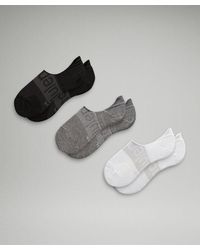 lululemon - Power Stride No-show Socks With Active Grip 3 Pack - Color White/grey/black - Size L - Lyst