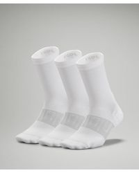 lululemon - Power Stride Crew Socks 3 Pack - Color White - Size L - Lyst