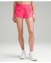 lululemon - Hotty Hot High-rise Lined Shorts - 2.5" - Color Neon/pink - Size 10 - Lyst