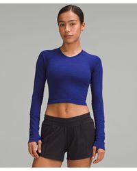 lululemon - Swiftly Tech Cropped Long-Sleeve Shirt 2 - Lyst