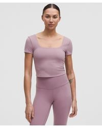 lululemon - Wunder Under Smoothcover Square-Neck T-Shirt - Lyst