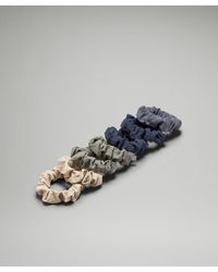lululemon - Uplifting Hair Scrunchies 7 Pack - Color Grey/blue/khaki - Lyst