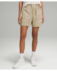 lululemon - Cotton-blend Poplin High-rise Shorts 4" - Lyst