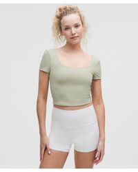 lululemon - Wunder Under Smoothcover Square-Neck T-Shirt - Lyst