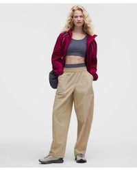lululemon - – Crinkle Nylon Mid-Rise Barrel-Leg Pants – Color Khaki – Size Large - Lyst