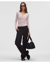 lululemon - Wundermost Ultra-Soft Nulu Wrap-Front Long-Sleeve Bodysuit - Lyst