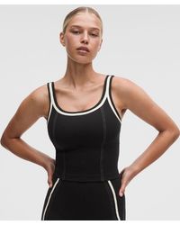 lululemon - – Glow Up Tank Top Medium Support, C/D Cup Pipe Detail – – Size 4 - Lyst