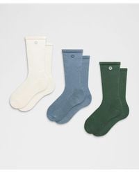 lululemon - – Daily Essential Crew Socks 3 Pack – – Size Medium - Lyst
