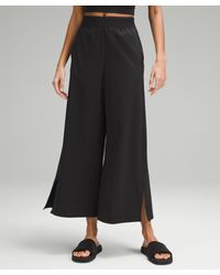 lululemon - Stretch Woven High-rise Wide-leg Cropped Pants - Color Black - Size L - Lyst
