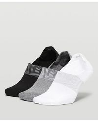 lululemon - Power Stride No-show Socks With Active Grip 3 Pack - Color White/grey/black - Size L - Lyst