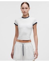 lululemon - – Organic Ringer Baby Tee Courtside – – Size Large - Lyst