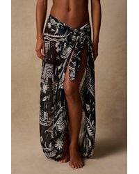 Lulus - Sunset Coast Tropical Print Sarong Swim Cover-Up - Lyst