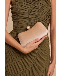 Lulus - Date Night Velvet Clutch - Lyst