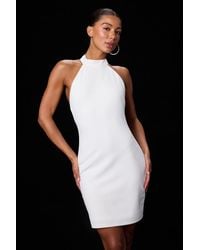 Lulus - Deziree Halter Bodycon Mini Dress - Lyst