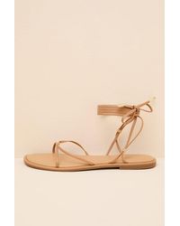 Lulus - Emory Lace-Up Sandals - Lyst