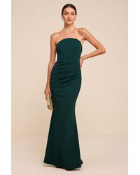 Lulus - Laney Hunter Strapless Corset Maxi Dress - Lyst