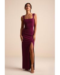 Lulus - Inspiring Allure Square Neck Column Maxi Dress - Lyst
