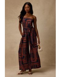 Lulus - Lanora Abstract Print Wide-Leg Jumpsuit - Lyst