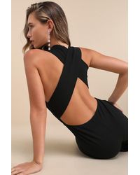 Lulus - Thinking Out Loud Backless Jumpsuit - Lyst