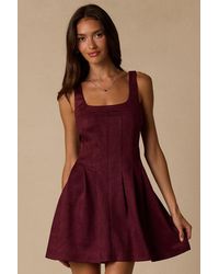 Lulus - Sedona Suede Mini Dress - Lyst