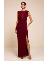 Lulus - Beatrix Berry Plunge Maxi Dress - Lyst