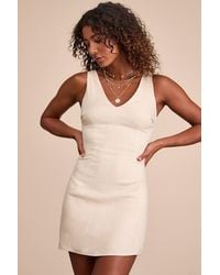 Lulus - Packing For Positano Linen Sleeveless Mini Dress - Lyst
