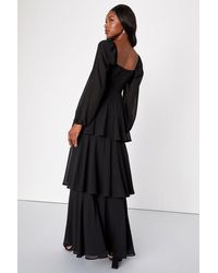 green emerald velvet dress Emerald Green Round Neck Long Sleeve Maxi Dress Large main image 1