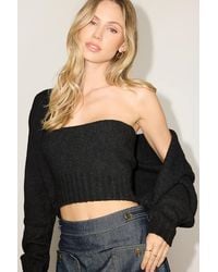 Lulus - Almaya Knit Crop Top And Cardigan Sweater Set - Lyst