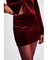 Lulus - Bettany Velvet Mid-Rise Mini Skirt - Lyst
