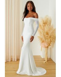 Lulus - Forever Remarkable Bustier Off-The-Shoulder Maxi Dress - Lyst