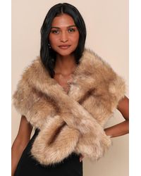 Lulus - Always Posh Faux Fur Stole - Lyst