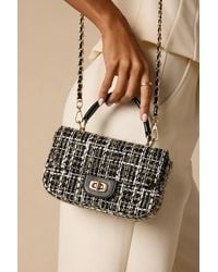 Lulus - Cassius Tweed Crossbody Handbag - Lyst