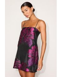Lulus - Yavanna And Floral Jacquard Shift Mini Dress - Lyst