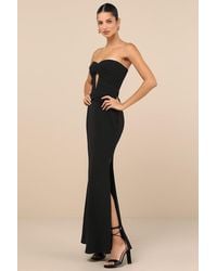 Lulus - Elegant Finesse Pleated Cutout Maxi Dress - Lyst