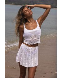 Lulus - Kailoa Crochet Two-Piece Swim Cover-Up - Lyst