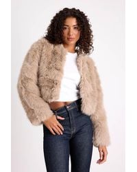 Blank NYC - Xylona Faux Fur Cropped Jacket - Lyst