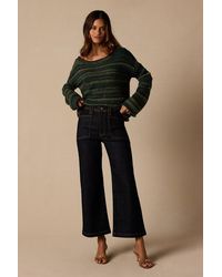 Daze Denim - Valley Girl Dark Wash Wide-Leg Denim Jeans - Lyst