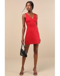 Lulus - Packing For Positano Linen Sleeveless Mini Dress - Lyst