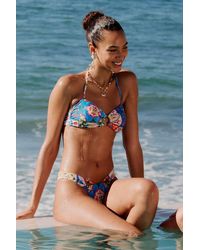 Lulus - Salilah Multi Print O-Ring Bandeau Bikini Top - Lyst