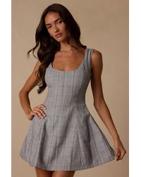 Lulus - Maddison Multi Plaid Skater Mini Dress - Lyst