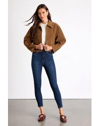 Just Black - Alizah Dark Wash High-Rise Skinny Jeans - Lyst